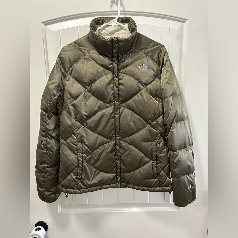 The North Face Olive Puffer Jacket